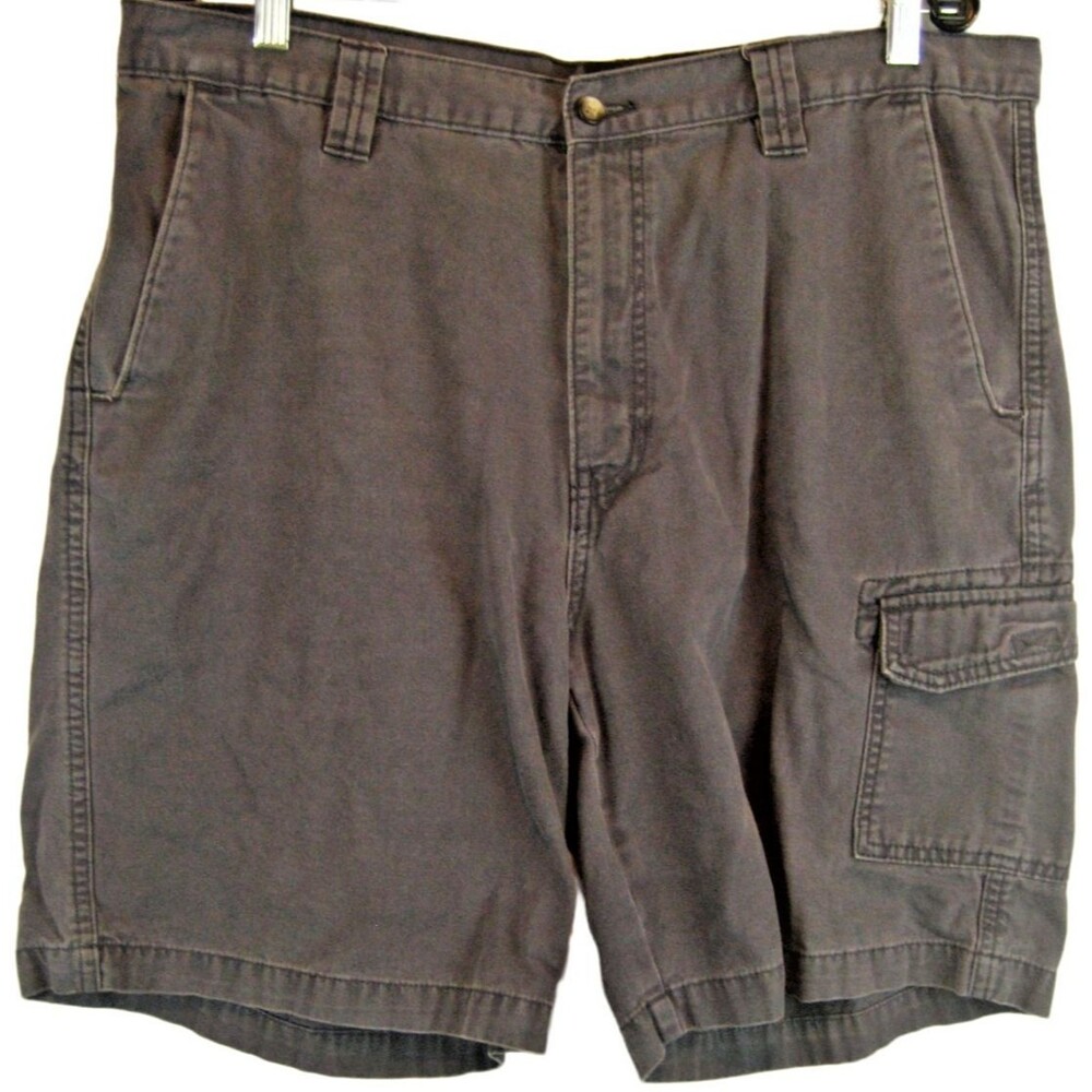 Mens Redhead Grey Cotton Canvas Cargo Expedition Shorts sz 38x9